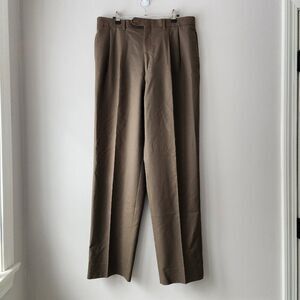 Ralph Lauren Total Comfort Dress Pants | 34 x 32 | 100% Wool Brown Trouser